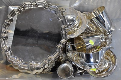 Lot 890 - A quantity of silver and silver-plated items,...