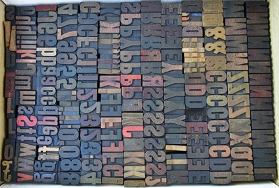 Lot 598 - A quantity of wooden printers' block letters,...