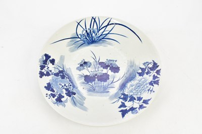 Lot 2729 - A large Japanese late Meiji period blue and...