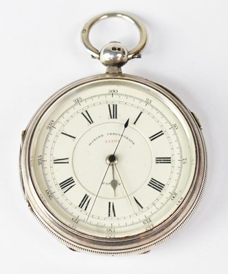 Lot 463 - A hallmarked silver cased marine chronograph,...