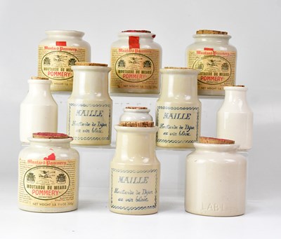 Lot 567 - Eleven various stoneware mustard pots with...