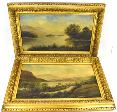 Lot 427 - A HILL; oil on canvas, two oil landscapes of...