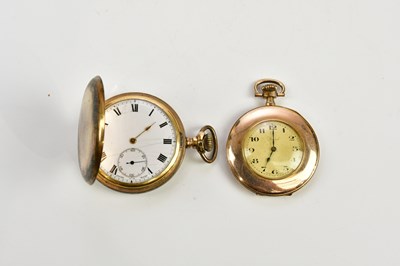 Lot 699 - Two gold plated crown wind pocket watches.