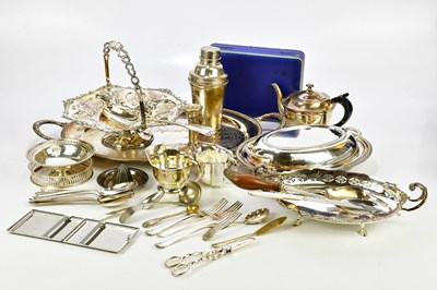 Lot 2016 - A quantity of assorted plated items including...
