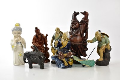 Lot 2727 - A collection of Chinese porcelain and carved...
