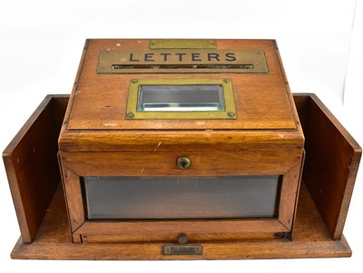 Lot 135 - A 19th century brass mounted oak letter and...