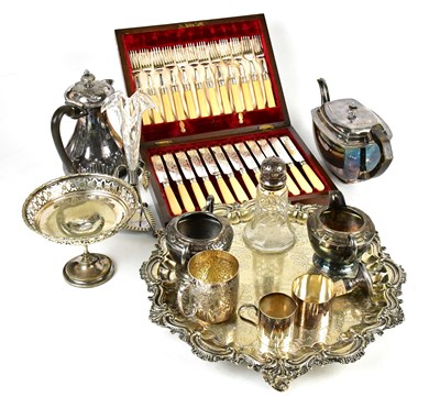 Lot 2014 - A collection of assorted silver plate...
