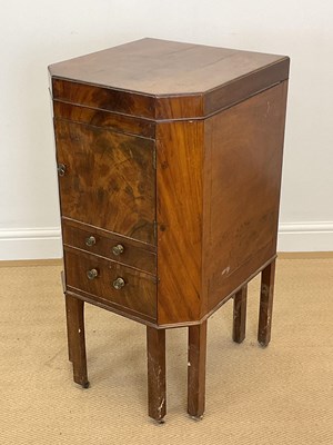 Lot 556 - A 19th century mahogany bedside commode with a...