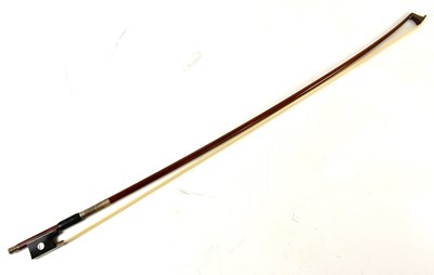 Lot 1499 - ROBERT PIERCE; a good silver mounted viola bow.