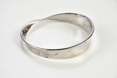 Lot 436 - GEORG JENSEN; a sterling silver 'Mobius'...