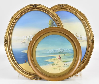 Lot 419 - H S LYNTON (1886-1912); pair of oval...