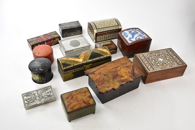 Lot 1452 - A collection of various trinket and stamp...