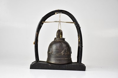 Lot 651 - An Indonesian bell decorated with elephants,...