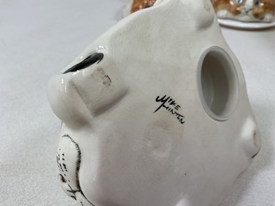 Lot 162 - MIKE HINTON; a collection of ceramic cat...