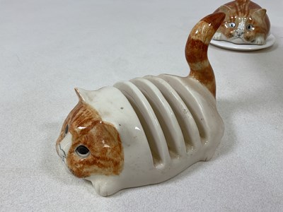 Lot 162 - MIKE HINTON; a collection of ceramic cat...