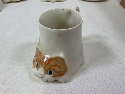 Lot 162 - MIKE HINTON; a collection of ceramic cat...