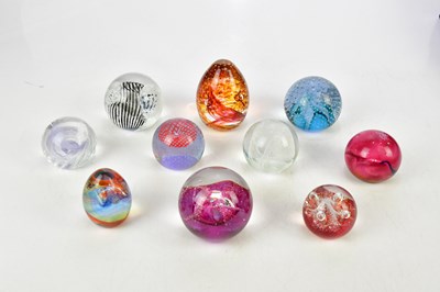 Lot 3022 - CAITHNESS; a collection of ten paperweights...