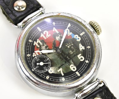 Lot 1641 - A chrome cased Russian military wristwatch,...