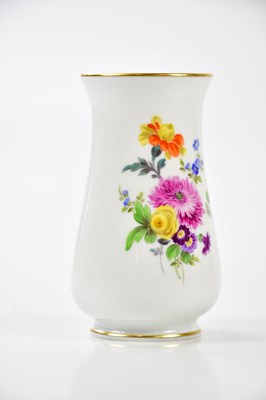 Lot 1518 - MEISSEN; a 20th century hand painted vase,...