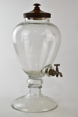 Lot 3010 - A large glass Victorian whisky barrel, height...
