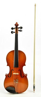 Lot 2695 - A Chinese full size violin with two pieced...