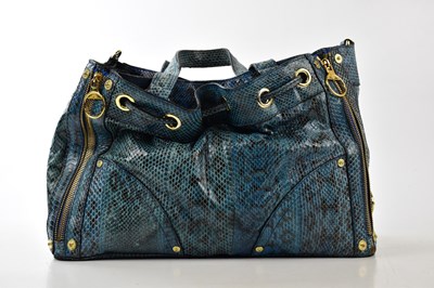 Lot 739 - MUBERRY; a rare turquoise blue snakeskin...