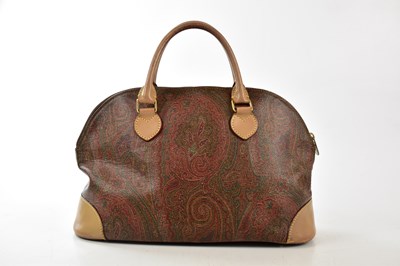 Lot 758 - ETRO; a coated leather paisley jacquard...