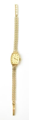Lot 1417 - ROTARY; a 9ct yellow gold lady's wristwatch on...