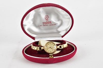 Lot 1425 - TUDOR BY ROLEX-GENEVA; a 9ct yellow gold...