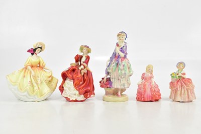 Lot 2799 - ROYAL DOULTON; a collection of five figures...