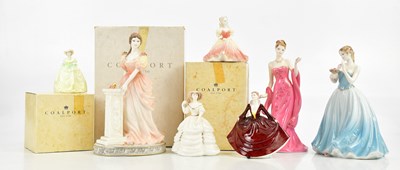 Lot 2800 - COALPORT; a collection of seven figures...