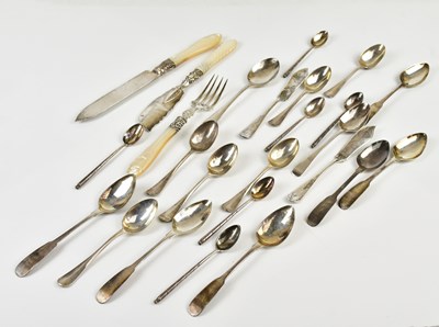Lot 2330 - A set of six Georgian Newcastle hallmarked...