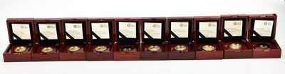 Lot 2538 - THE ROYAL MINT; a set of ten limited edition...
