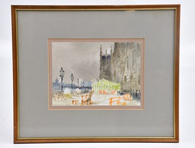 Lot 347 - UNATTRIBUTED; watercolour, House of Commons...