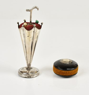 Lot 2469 - A Chinese silver novelty pin cushion modelled...