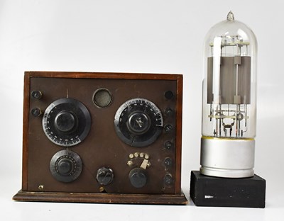 Lot 585 - A circa 1920s homemade crystal radio receiver,...