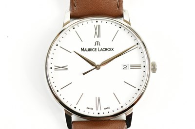 Lot 582 - MAURICE LACROIX; a gentleman's stainless steel...