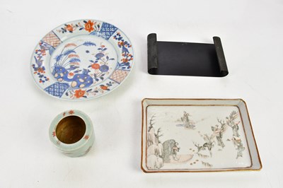 Lot 2732 - A 19th century Chinese porcelain rectangular...