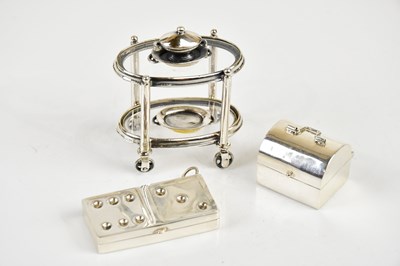 Lot 2476 - A group of three sterling silver items to...