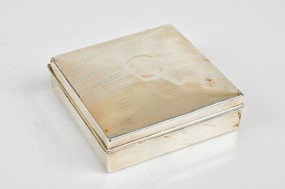 Lot 2270 - A hallmarked silver wood lined cigarette box,...