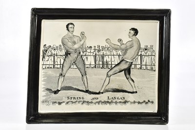 Lot 2862 - BOXING INTEREST; a rare 19th century pearlware...
