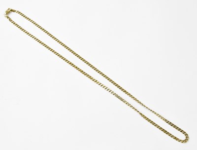 Lot 1130 - A 9ct curb link necklace, stamped 375, length...