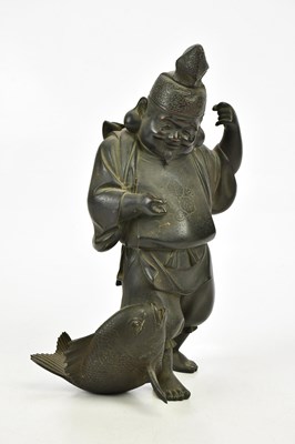 Lot 2702 - A Japanese Meiji period cast bronze figure of...