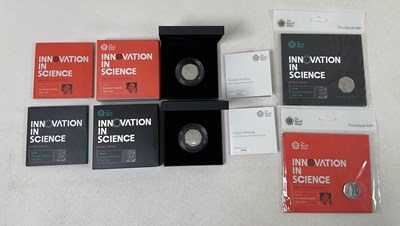 Lot 392 - ROYAL MINT; two Innovation in Science 50p...