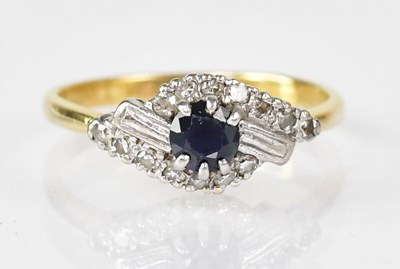 Lot 1076 - An 18ct yellow gold ring claw set with single...