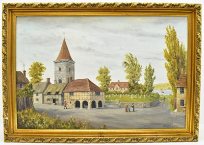 Lot 679 - GORDON SMITH (modern); oil on canvas depicting...
