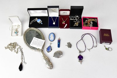 Lot 1248 - A collection of silver and white metal...