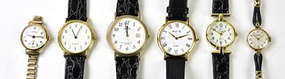 Lot 1215 - VERTEX; a lady's 9ct gold cased wristwatch,...