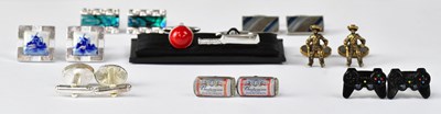 Lot 1234 - PAUL SMITH; a pair of 'Gunslinger' cufflinks,...