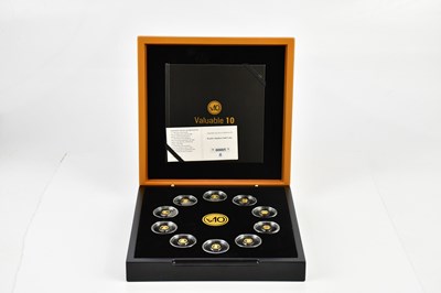 Lot 2622 - VALUABLE TEN; a cased set of ten encapsulated...